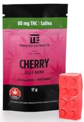 Twisted Extracts – Cherry Sativa Bomb (80mg THC)